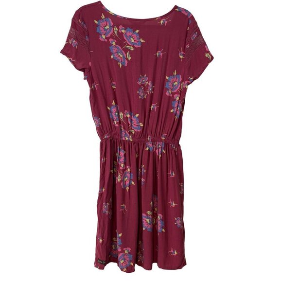 Matilda Jane Women's Pink Floral Rayon Lace Detail Dress Size M - Picture 6 of 12